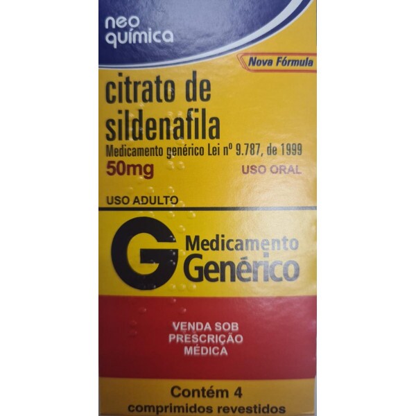 Citrato de Sildenafila 50mg - 4 Cápsulas